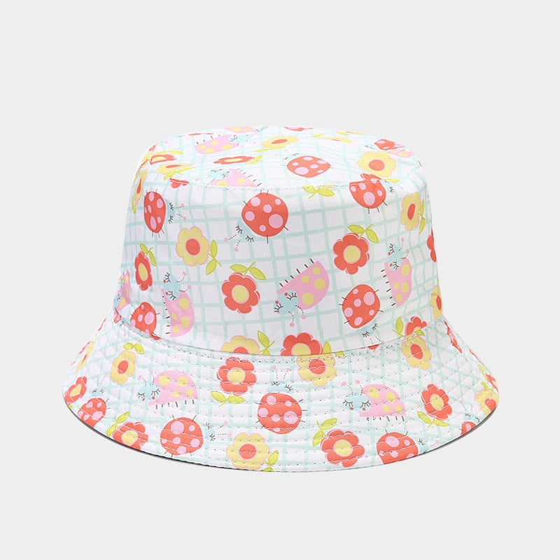 Wholesale Flower Pattern Sun Protection Double-sided Bucket Hat